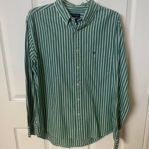 Green American Eagle Button Up